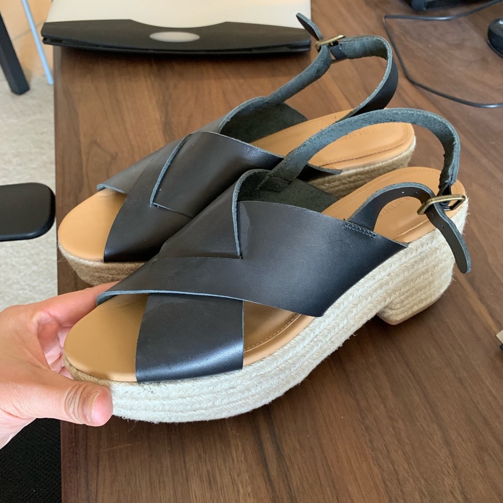 Soludos Wedges Leather Sandal espadrille 9